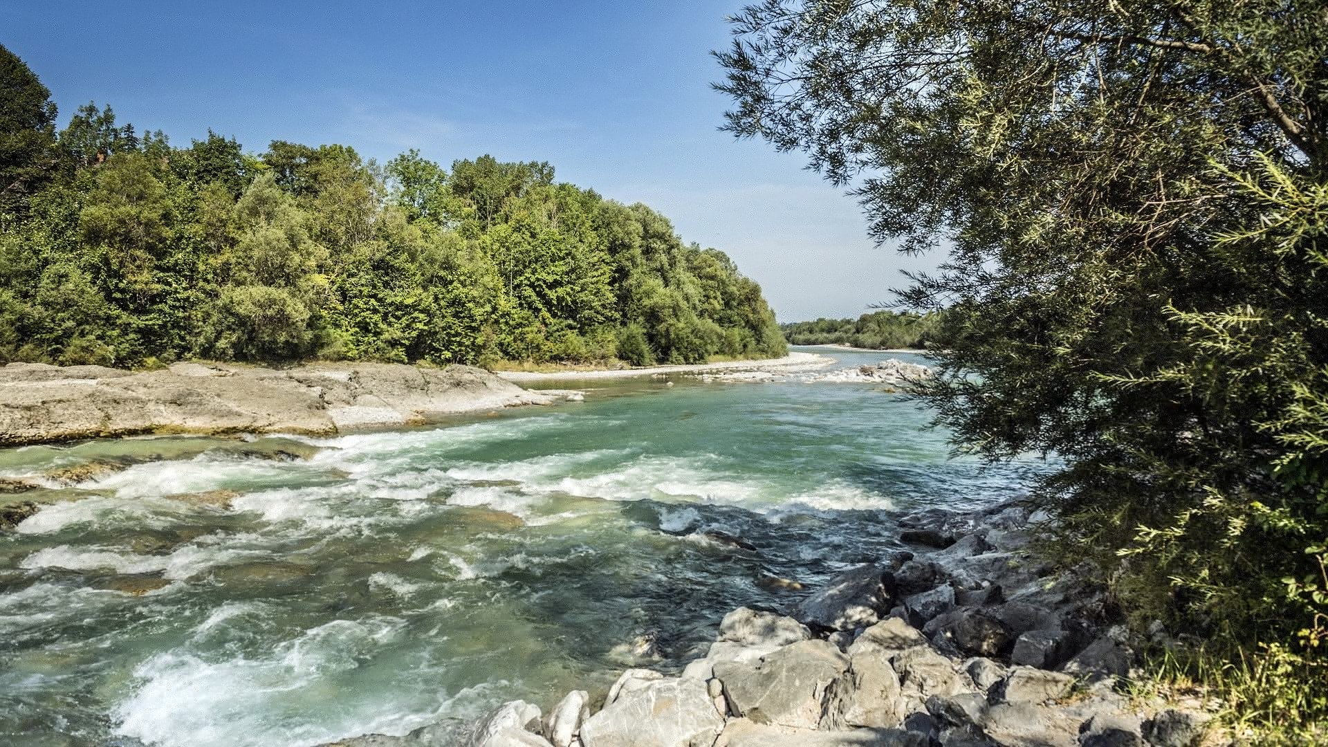 Einer der letzten Wildflüsse in Deutschland , © Archiv Tölzer Land Tourismus|Peter v. Felbert Einer der letzten Wildflüsse in Deutschland , © Archiv Tölzer Land Tourismus|Peter v. Felbert