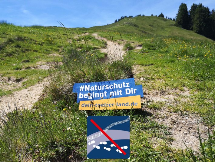 Bitte auf den wegen bleiben, © Tölzer Land Tourismus Bitte auf den wegen bleiben, © Tölzer Land Tourismus