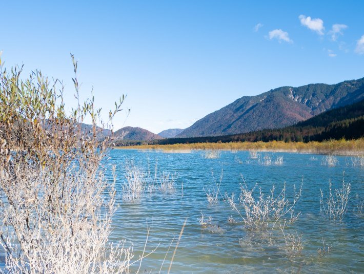 Am Sylvensteinsee bei Vorderiss, &copy; Landratsamt Bad T&ouml;lz-Wolfratshausen, Foto Sabine Gerg