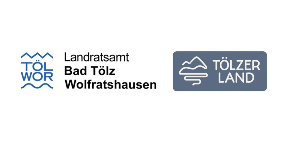 Das Bild zeigt das Logo mit dem Text T&Ouml;L  WOR untereinanderstehend des Landratsamts Bad T&ouml;lz-Wolfratshausen und  das Logo von T&ouml;lzer Land Tourismus., &copy; Landratsamt Bad T&ouml;lz-Wolfratshausen + T&ouml;lzer Land Tourismus