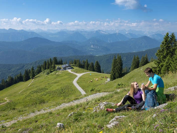 Wandern in den Lenggrieser Bergen, © Brauneck Bergbahn | Lisa Bahnmüller