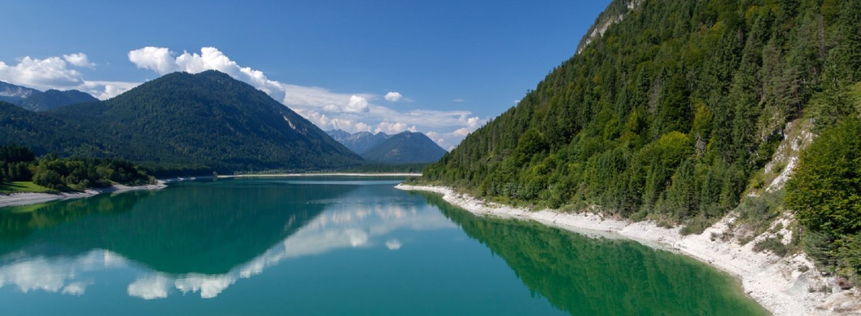 Der fjordartige Sylvensteinsee, © Tourist Info Lenggries|Christian Bäck